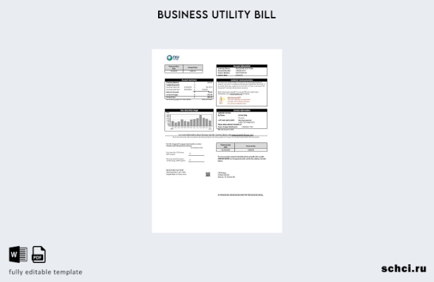 скачать цифровую версию США, Техас TXU Energy, шаблон счета за коммунальные услу